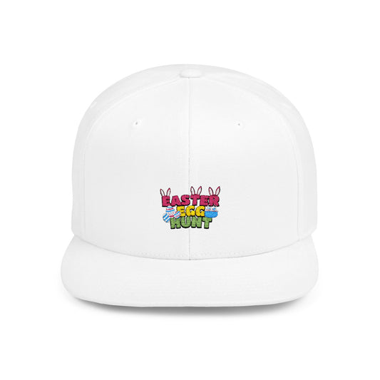 Easter Egg Hunt Flat Bill Snapback Hat