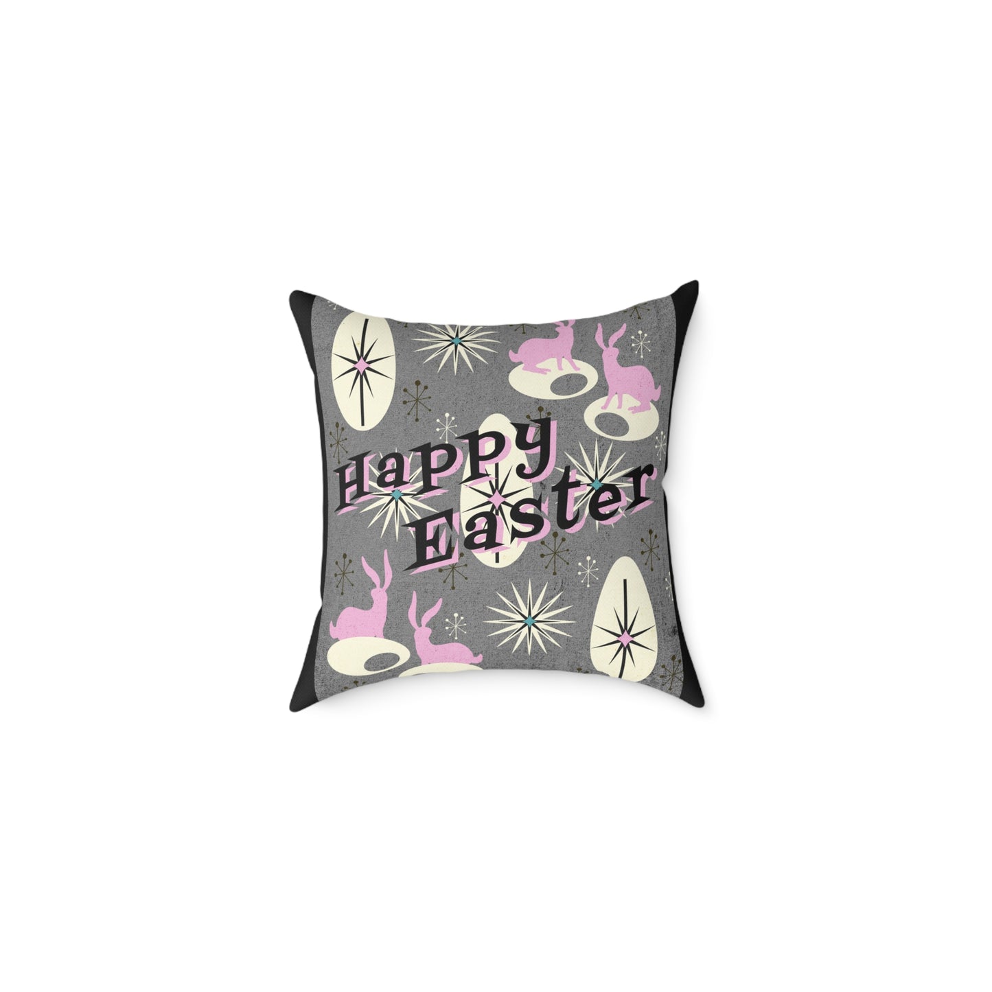 Easter Decorative Pillow, Happy Easter Square Pillow, Spring Decor, Easter Gifts, Home Decor, Holiday Accent Pillow