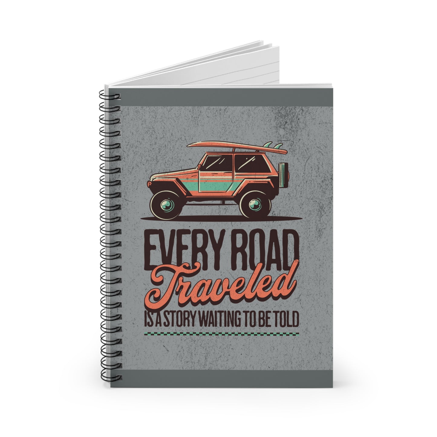 Adventure Awaits Spiral Notebook - Every Road Traveled