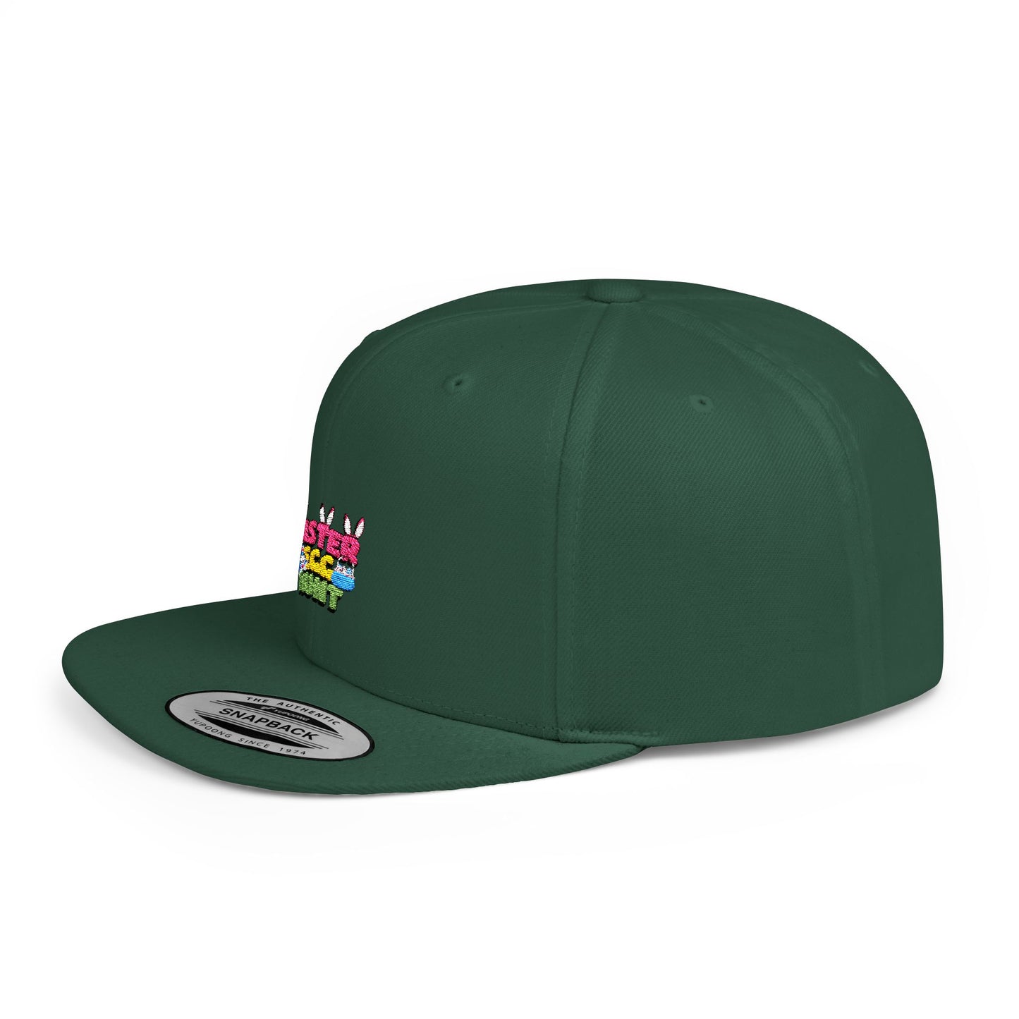 Easter Egg Hunt Flat Bill Snapback Hat