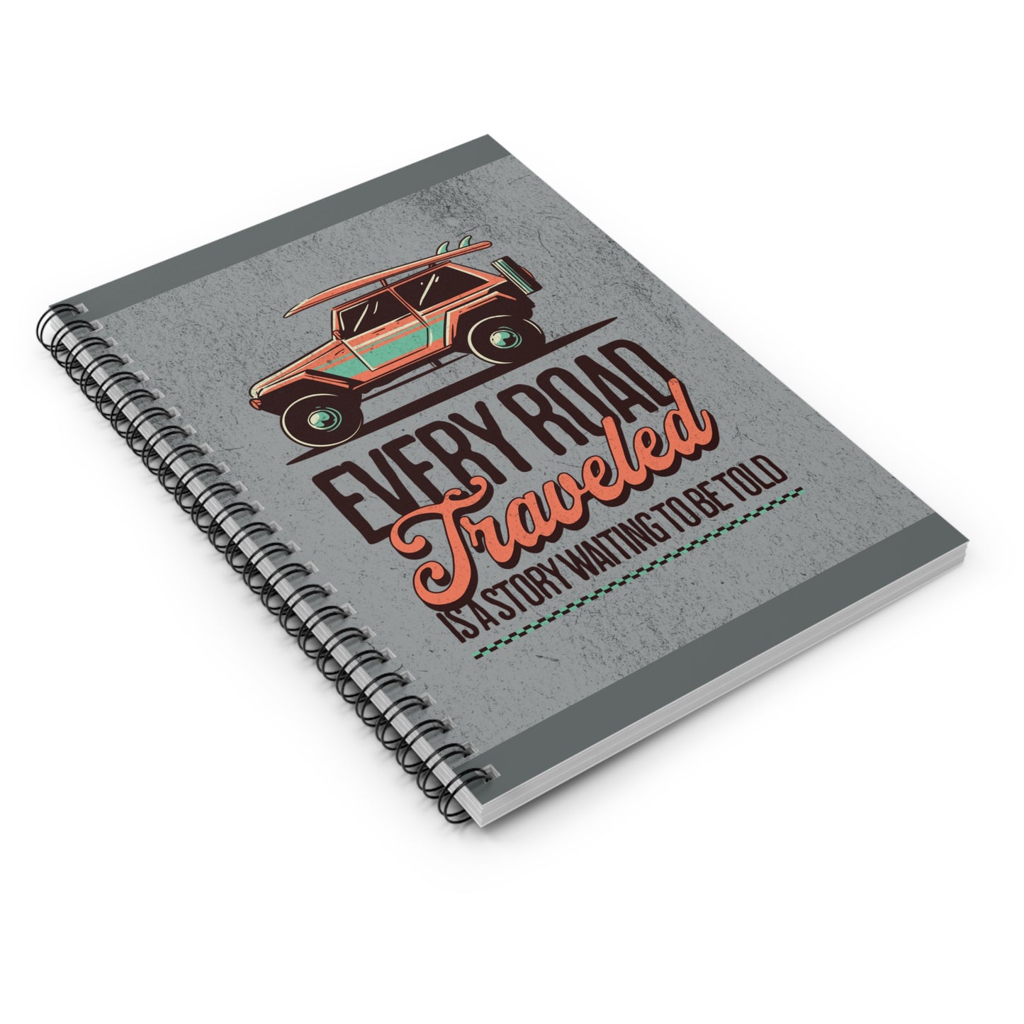 Adventure Awaits Spiral Notebook - Every Road Traveled