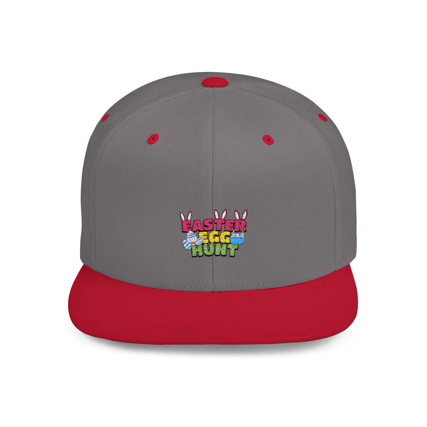 Easter Egg Hunt Flat Bill Snapback Hat